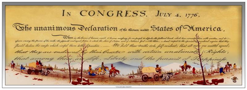 The First Americans were denied their rights and citizenship until the 20th. Century, despite that the Declaration Of Independence declared that all men were created equal. 